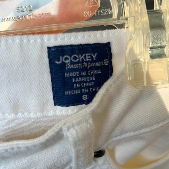 Jockey Person to Person White Straight Leg Jeans Stretch Sz 8 - Picture 11 of 13
